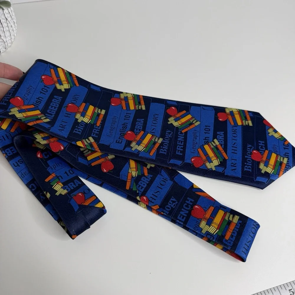 Ralph Marlin Men's Necktie Teacher Behind The Scenes Blue 3 3/4